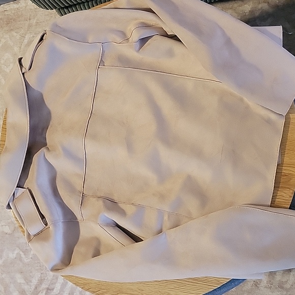 Nude Pink Suede Jacket - Picture 5 of 5